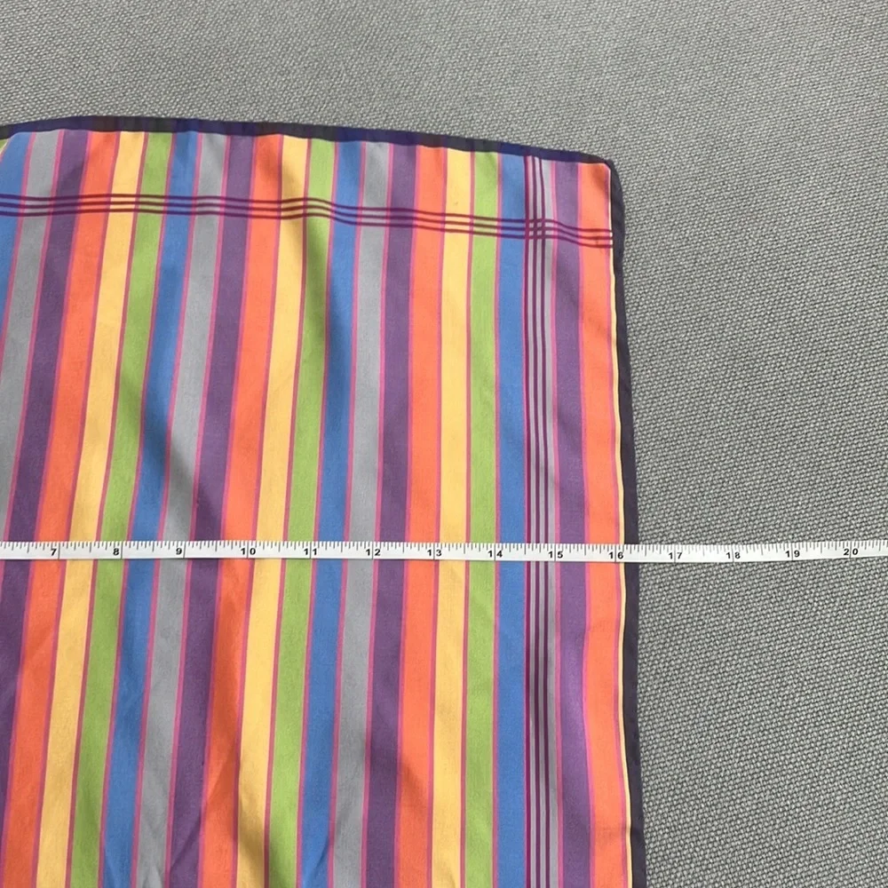 Vintage silk striped scarf